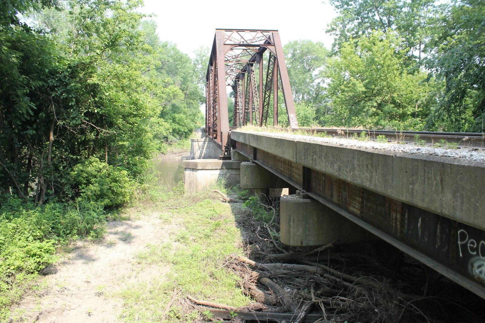 Looking east